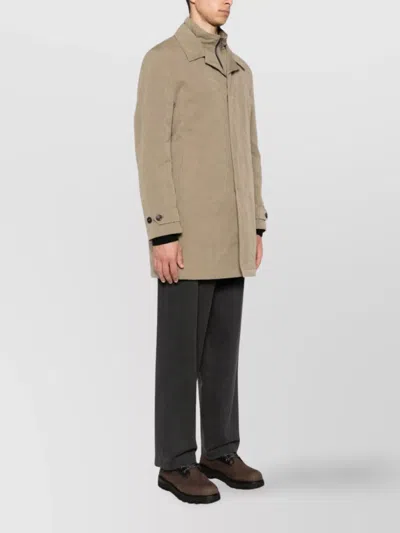 Fay Easy Morning Coat In Brown