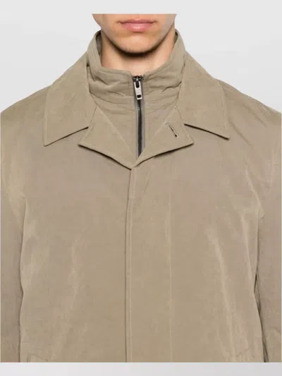 Fay Easy Morning Coat In Brown