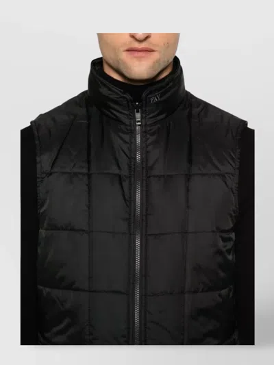 Fay Double-breasted Stand-up Collar Padded Coat In Black