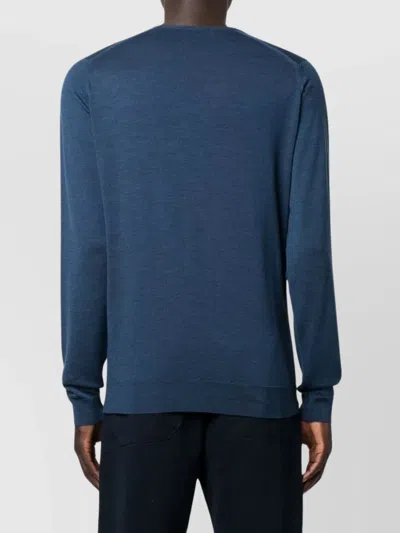 John Smedley Marcus Extra Fine Merino Wool Jumper Clothing In Blue