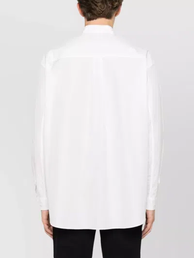 Undercover Patterned Cotton Poplin Shirt In White