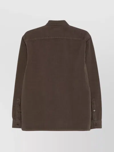 Fay Overshirt Featuring Multiple Pockets In Brown