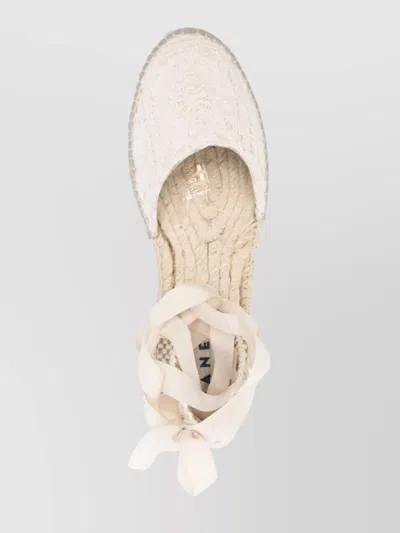 Manebi Yucatan Lace Woven Round Toe Espadrilles In Neutrals