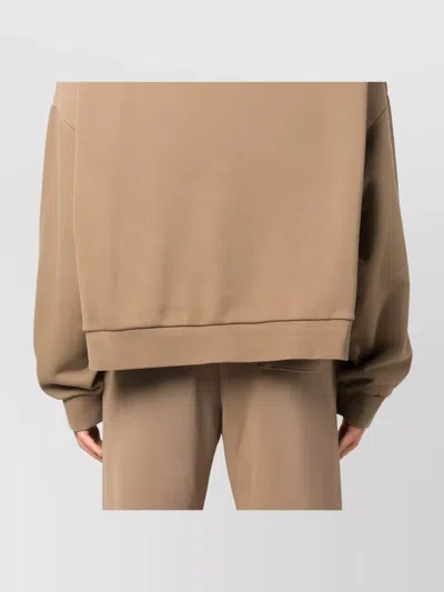 Entire Studios Oversized Organic Cotton Hoodie With Drop Shoulder In Brown