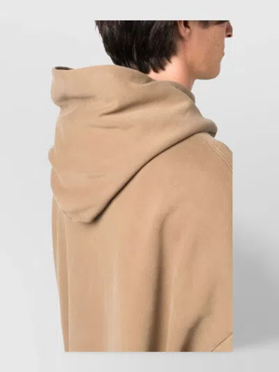 Entire Studios Oversized Organic Cotton Hoodie With Drop Shoulder In Brown