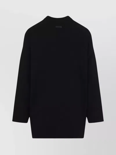Fear Of God Logo Patch Long Sleeve Tee In Black