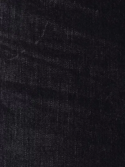 Sacai Pleated Denim Skirt With Adjustable Belt Loops In Black