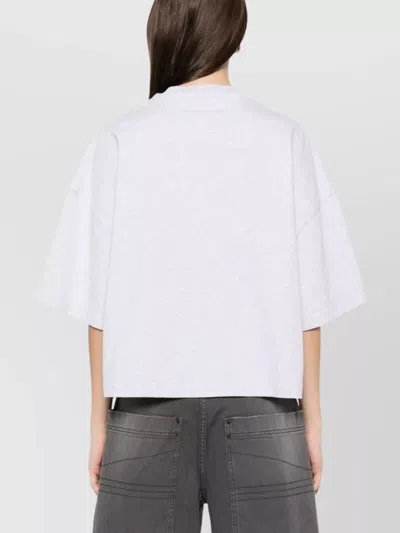 Jacquemus Short Sleeve Crew Neck Oversized Top In Grey