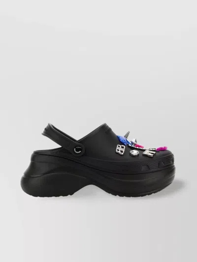 Balenciaga Black Crocs Jibbitz In Black