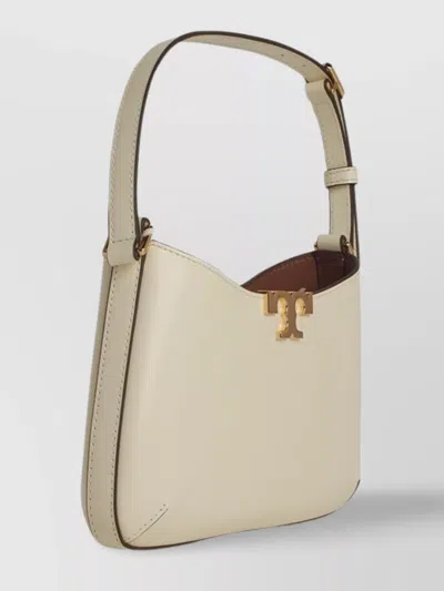 Tory Burch 'eleanor' Structured Leather Bag In White
