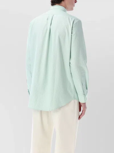 Polo Ralph Lauren Striped Button-down Oxford Shirt In Blue