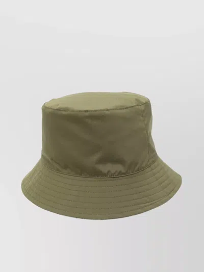 Barbour Reversible Bucket Check Pattern Narrow Wide Brim In Green