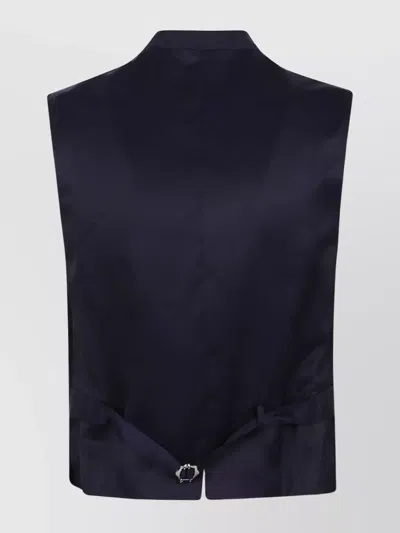 Ralph Lauren Sleeveless V-neckline Jacket With Adjustable Back Strap