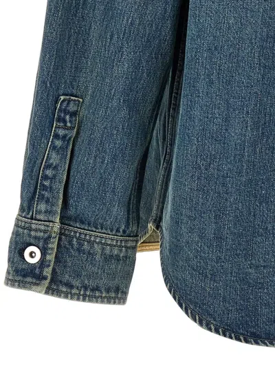 Jil Sander Denim Jacket Featuring Chest Pocket And Contrast Stitching In Blue