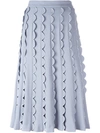 VIVETTA scalloped detailing A-line skirt,DRYCLEANONLY