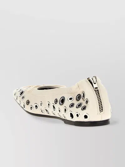 Golden Goose 'amy' Ballet Flats Featuring Metal Eyelets In Yellow