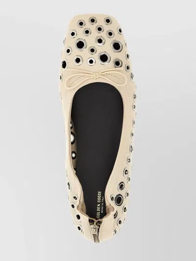 Golden Goose 'amy' Ballet Flats Featuring Metal Eyelets In Yellow