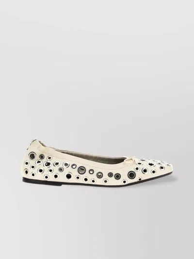 Golden Goose 'amy' Ballet Flats Featuring Metal Eyelets In Yellow