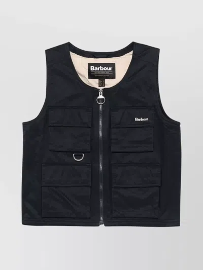 Barbour Utility Vest Multiple Pockets In Black