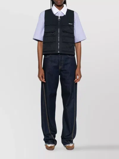 Barbour Utility Vest Multiple Pockets In Black