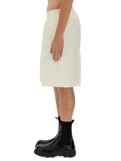 Burberry Plain Tailored Bermuda Shorts In White