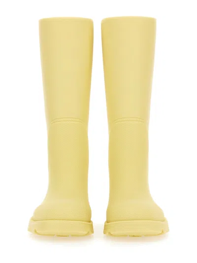 Burberry Rubber Boots In Yellow