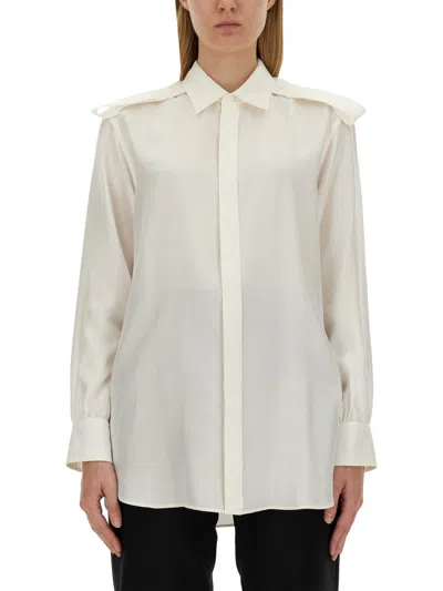 Burberry Silk Shirt In White