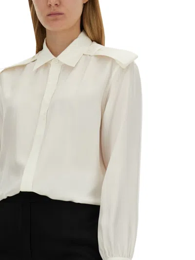 Burberry Silk Shirt In White