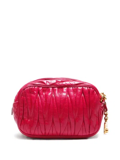 Pre-owned Miu Miu 2015 Matelasse Shoulder Bag In Pink