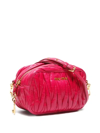 Pre-owned Miu Miu 2015 Matelasse Shoulder Bag In Pink