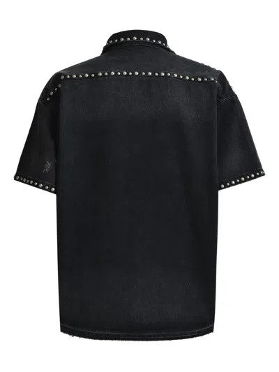 Breath Stud-embellished Shirt In Black