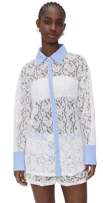 Lioness Boyfriend Shirt Porcelain In Porcelain