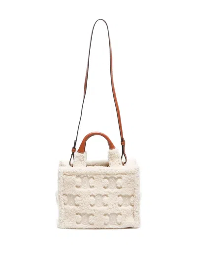 Pre-owned Celine 2023-2024 Small Cabas Thais Two-way Handbag In Neutrals