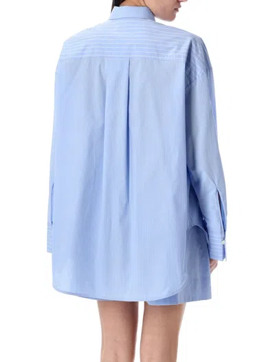 By Malene Birger Derris Striped Shirt In Organic Cotton In Blue