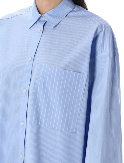 By Malene Birger Derris Striped Shirt In Organic Cotton In Blue