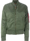 Alpha Industries Padded Bomber Jacket In Green