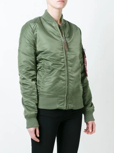 Alpha Industries Padded Bomber Jacket In Green