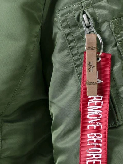 Alpha Industries Padded Bomber Jacket In Green