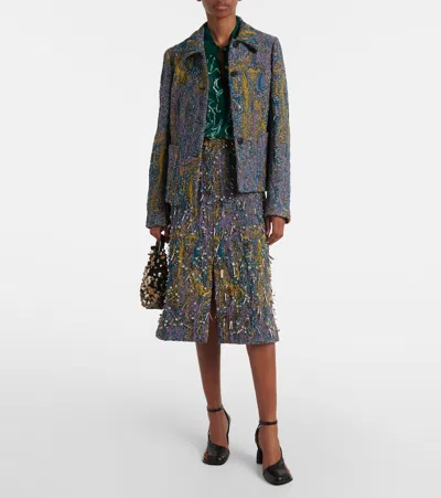 Dries Van Noten Long-sleeved Suit Jacket In Yellow