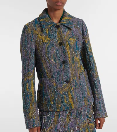 Dries Van Noten Long-sleeved Suit Jacket In Yellow