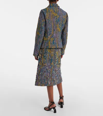 Dries Van Noten Long-sleeved Suit Jacket In Yellow