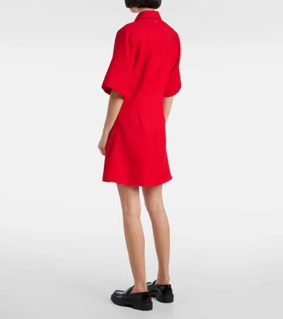 Ami Alexandre Mattiussi Ami Paris Short-sleeved Shirtdress In Coquelicot