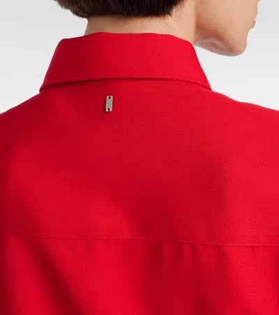 Ami Alexandre Mattiussi Ami Paris Short-sleeved Shirtdress In Coquelicot