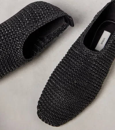 Totême Toteme Woven Leather Ballerina Flat In Black