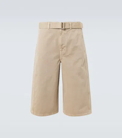 Lemaire Bermuda In Denim Beige  Uomo