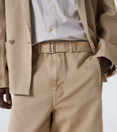 Lemaire Bermuda In Denim Beige  Uomo