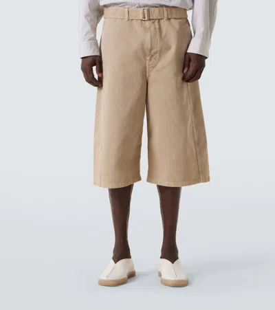 Lemaire Bermuda In Denim Beige  Uomo