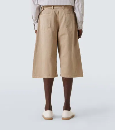 Lemaire Bermuda In Denim Beige  Uomo