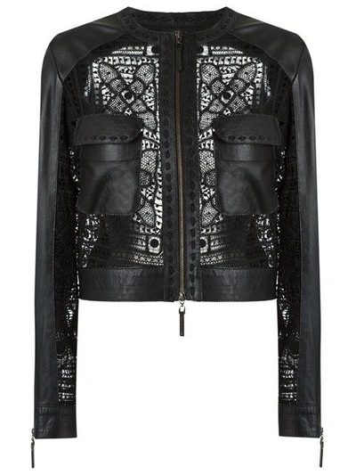 Shop Martha Medeiros Leather Jacket In Black