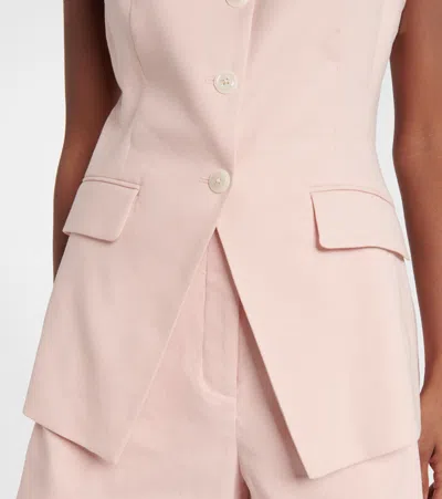 Veronica Beard Lois Linen Vest In Pink